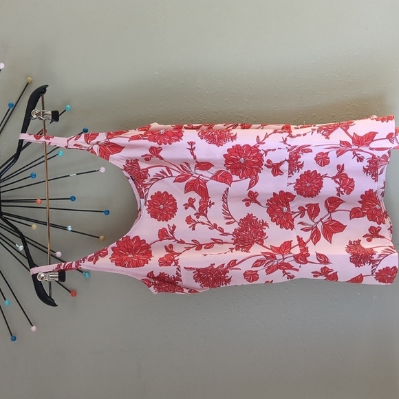 Cabi Top Strappy Floral women's size medium peplum bottom - Picture 1 of 12